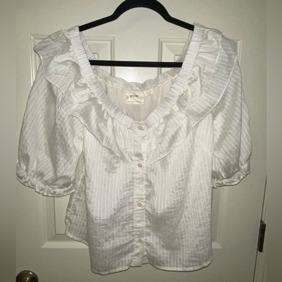Mauve Puff Sleeve Top - Picture 1 of 3